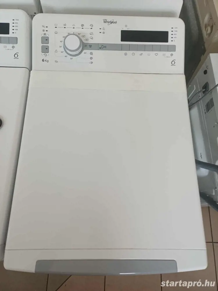 Használt Whirlpool TDLR 60210 Felültöltős Mosógép [H17414] 1-3 hónap garanciával