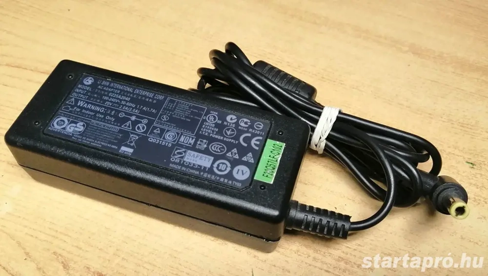 LI SHIN 0225A2040 Laptop Adapter 20V. 2A. Lenovo, Advent, Philips