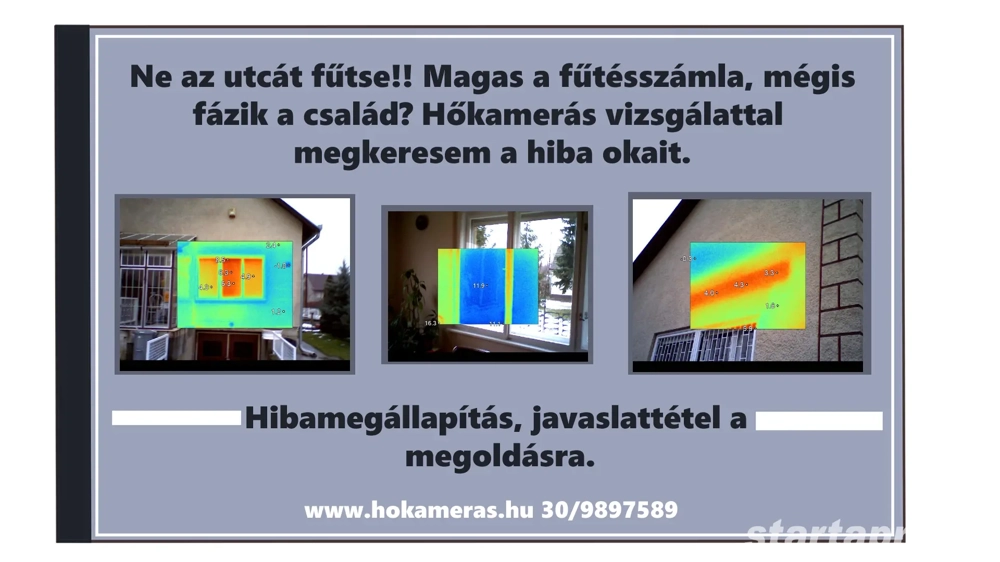 Hideg, penészes fal? Magas fűtés számla?? Hőkamerás vizsgálat!!