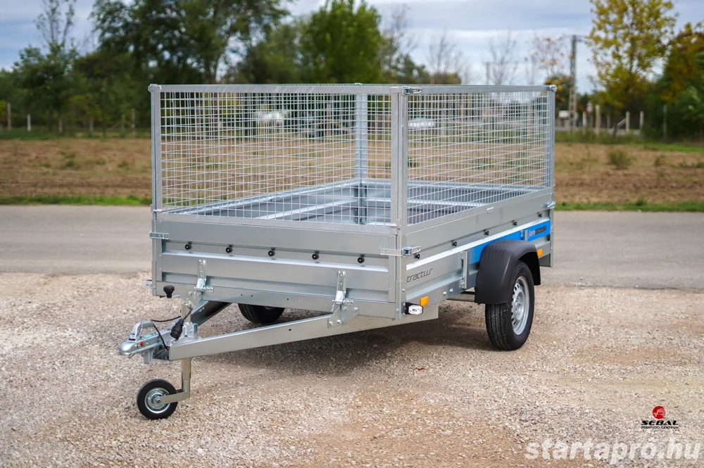 Új utánfutó (263x150cm) rácsos magasítóval most 798.000 Ft helyett 758.000 Ft