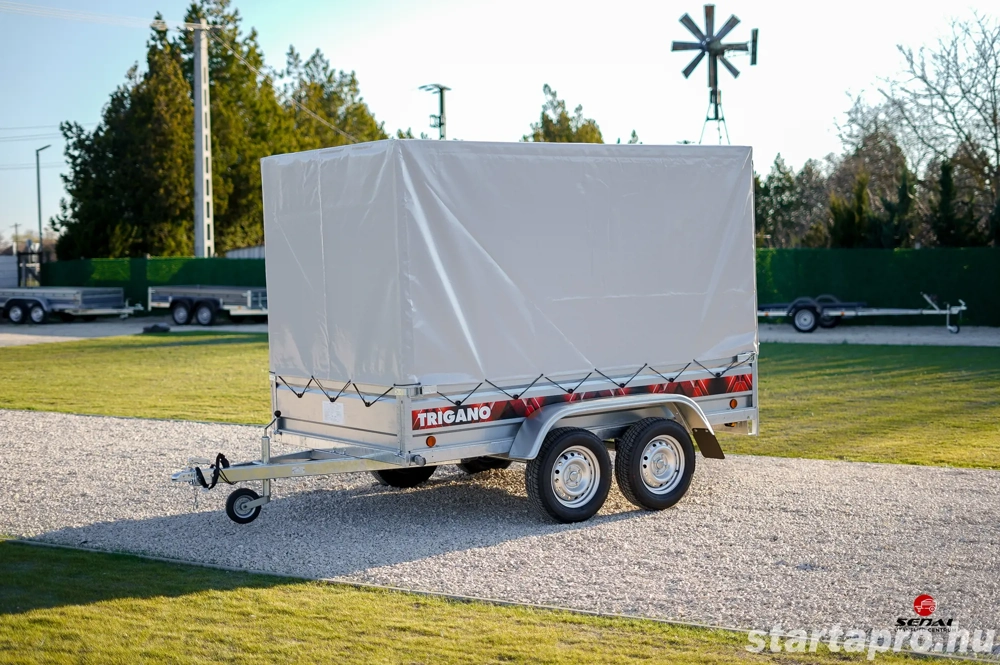 Új SEBAL 2P265 utánfutó 145cm magas ponyvával, 4 év műszakival, forgalomba helyezve