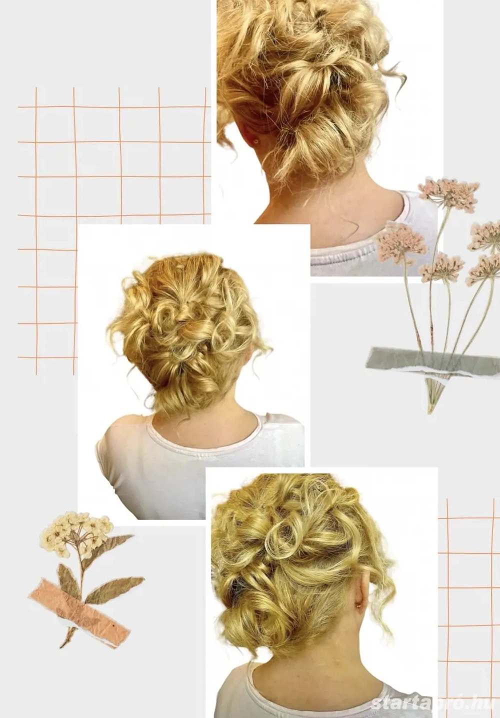 Női fodrászat-fonás alkalmi frizura