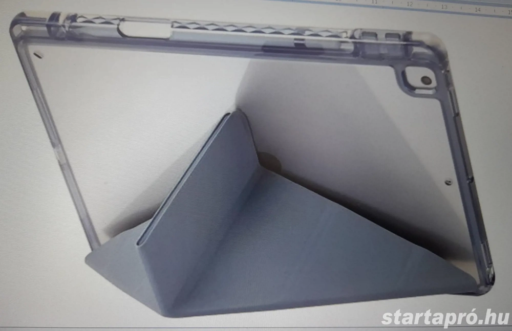 Tok transzparens hátlappal + origami állvány iPad 9,7" (2017 2018)