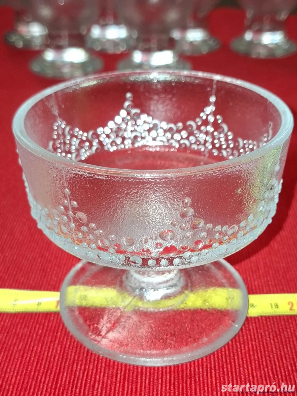 Üveg fagylaltos pohár, eladó