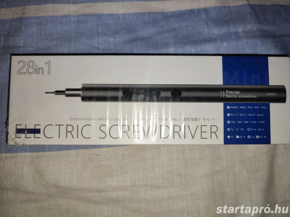 Elektromos csavarhúzó készlet 28in1 bontatlan 28 féle cserélhető fejjel  