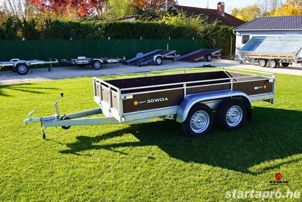 Új SEBAL - FF-300 fa oldalfalas utánfutó korláttal akciósan csak bruttó 759.000 Ft