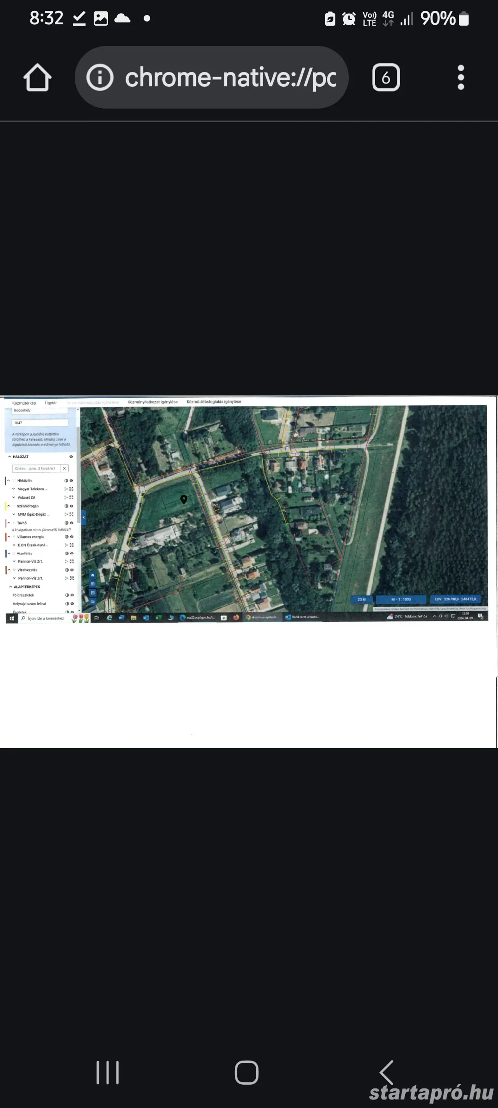 Építési ingatlan telek 644Nm 