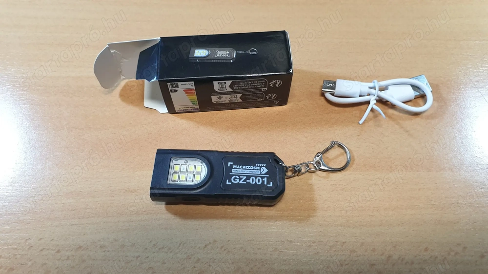 Erős LED-es tölthető kulcstartó eladó, új