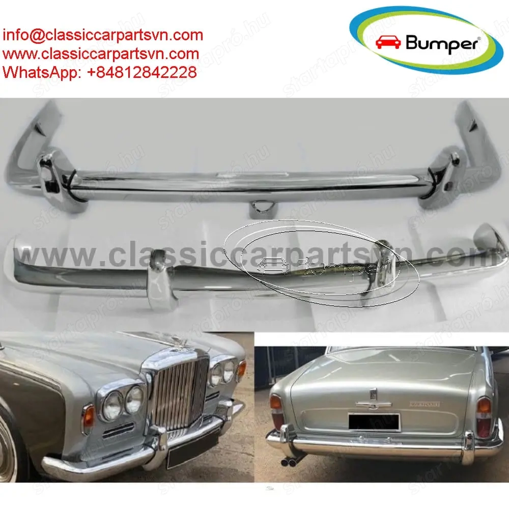 Bentley T1 bumpers (1965-1977) by stainless steel new