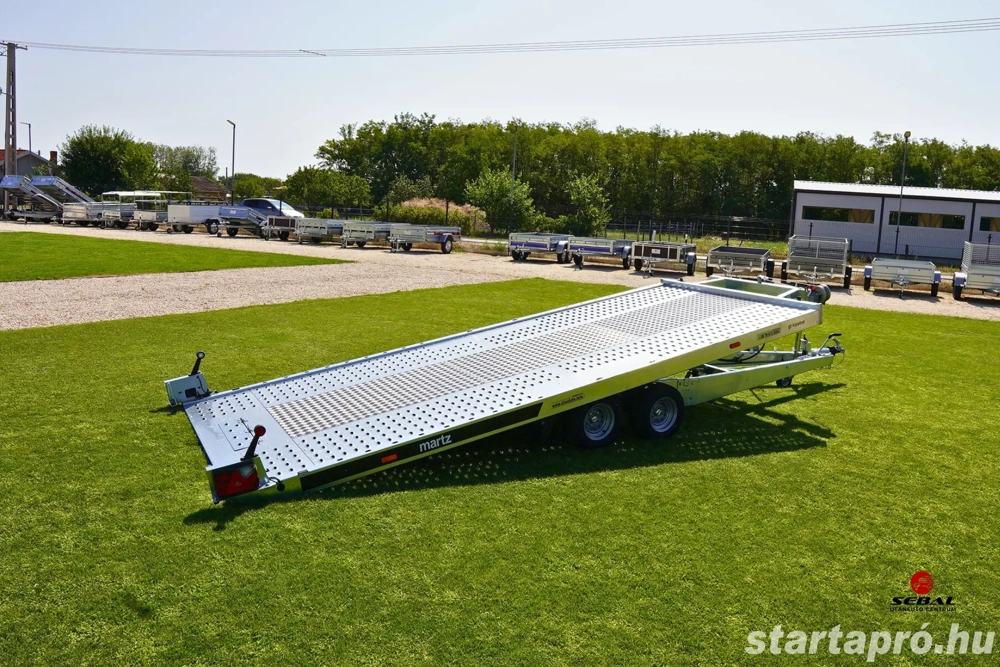 Akciós új billenős autószállító utánfutó (470x200cm - 2700kg) - most 2.490.000 Ft