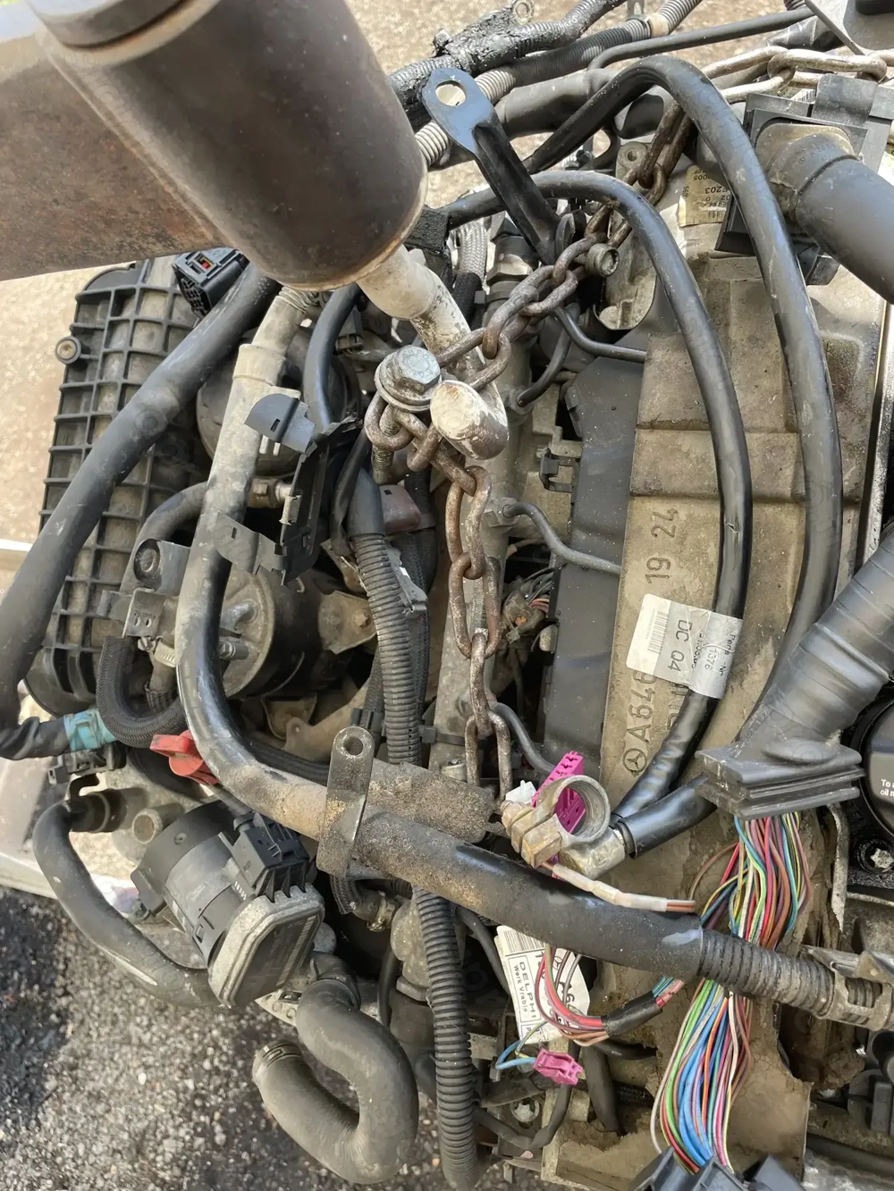 MERCEDES C W203 220 CDI A6460101346 646.963 fűzött motorblokk kevés kilométerrel! az ár motorblokk é