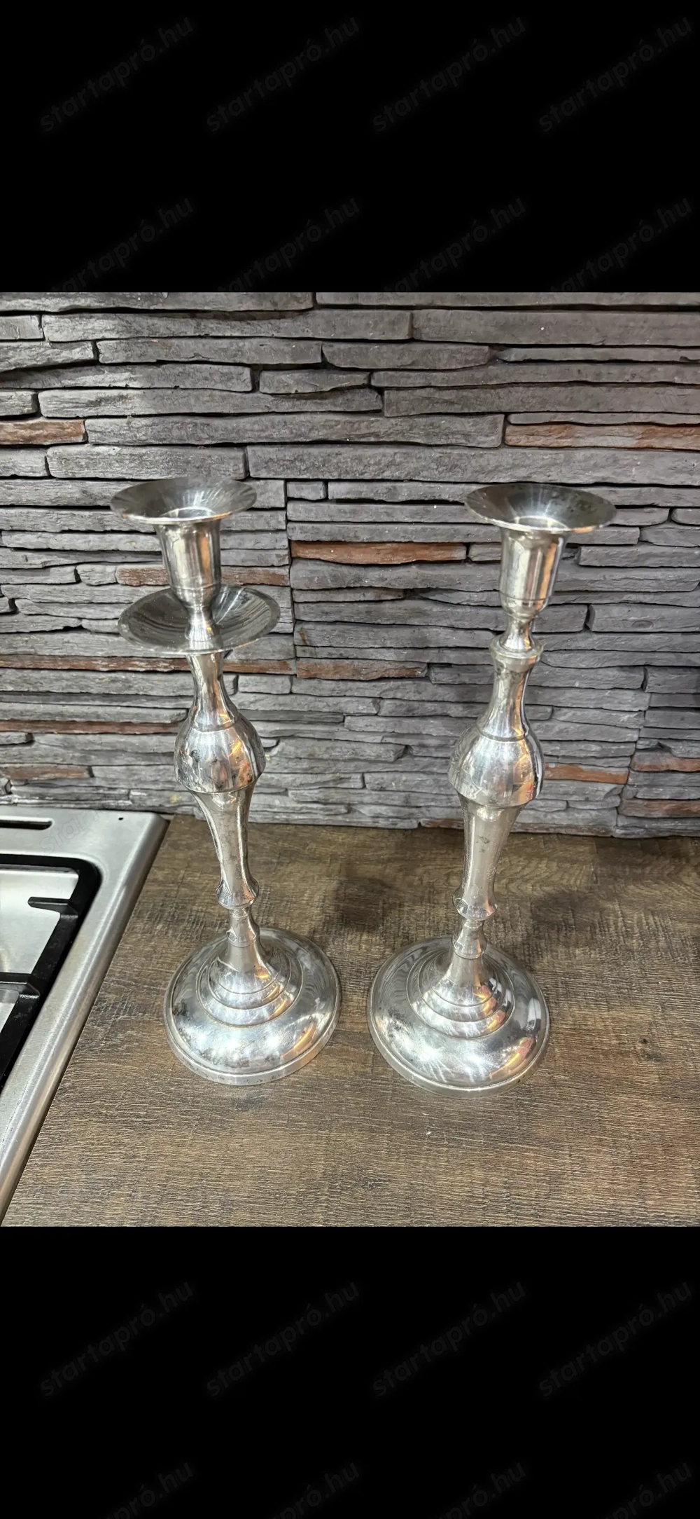 Ezüst gyertya tartók 