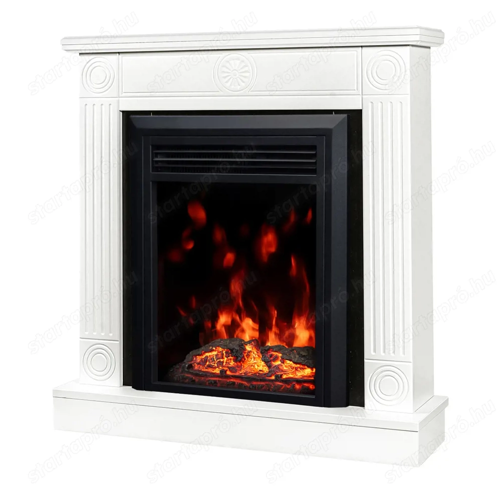 Kandallókészlet Donald & Cris, Art Flame, 865x820x250 mm, 1500 W, Égő fa ropogó hanghatás