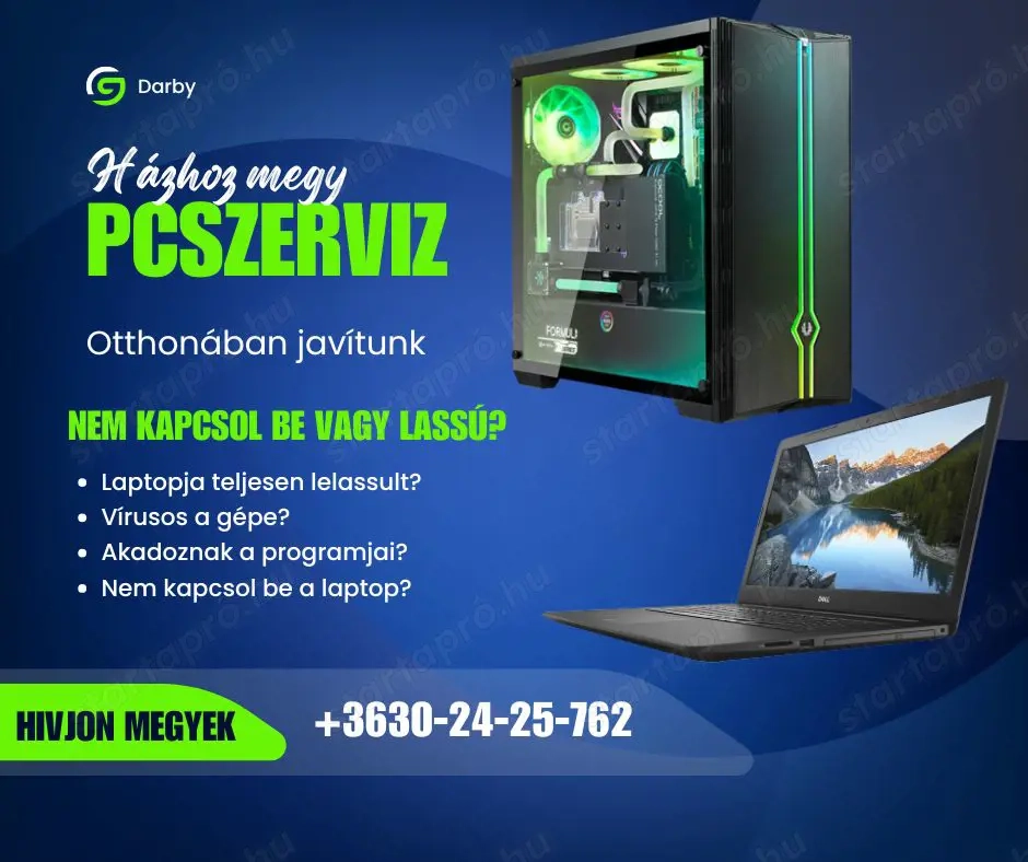 DarbyPC számítógép szerviz Kispest,  ingyenes kiszállással házhoz megyünk!