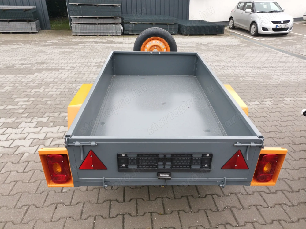 Új laprugós utánfutó eladó! 100x180 cm, készletről!