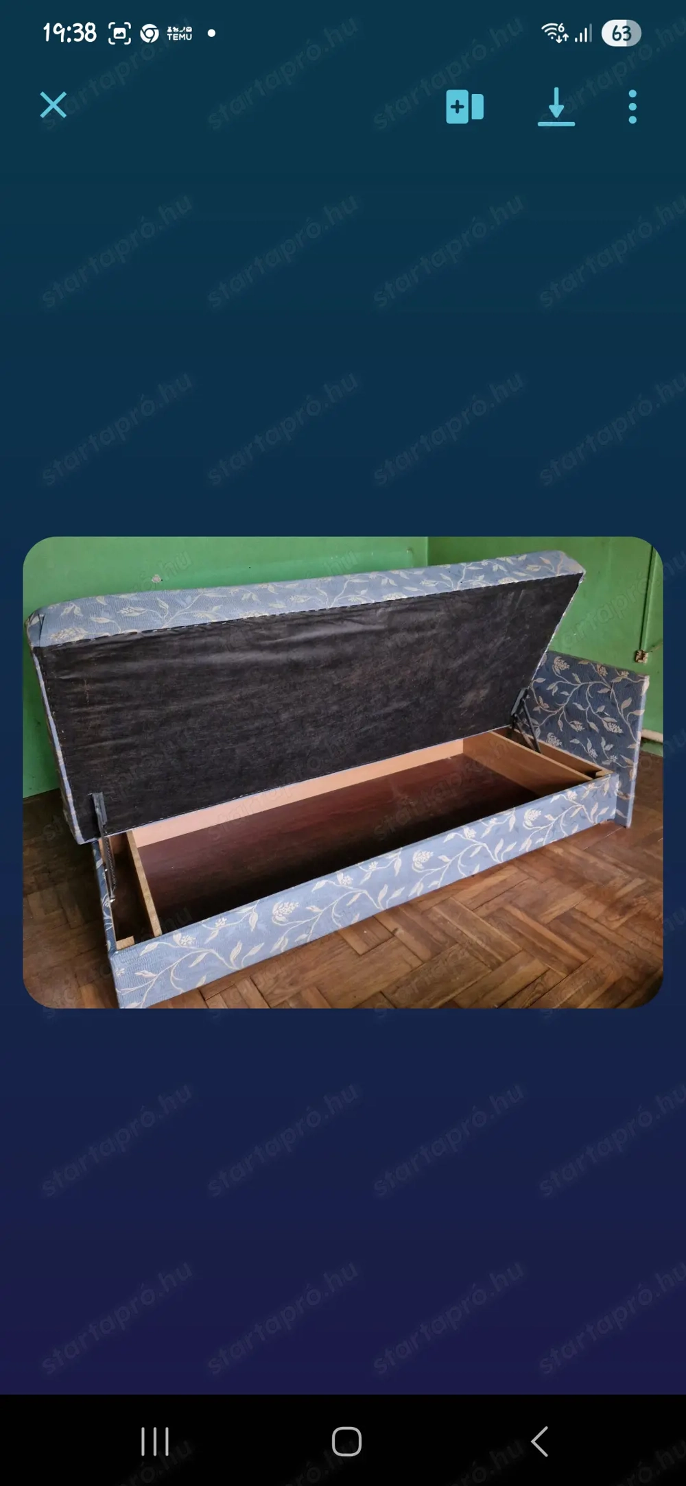 Ágyneműtartós heverő