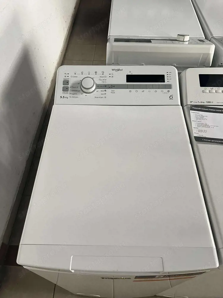 Felújított Whirlpool TDLR 55020S EU N Felültöltős Mosógép [HFV848] 3-6 hónap garanciával