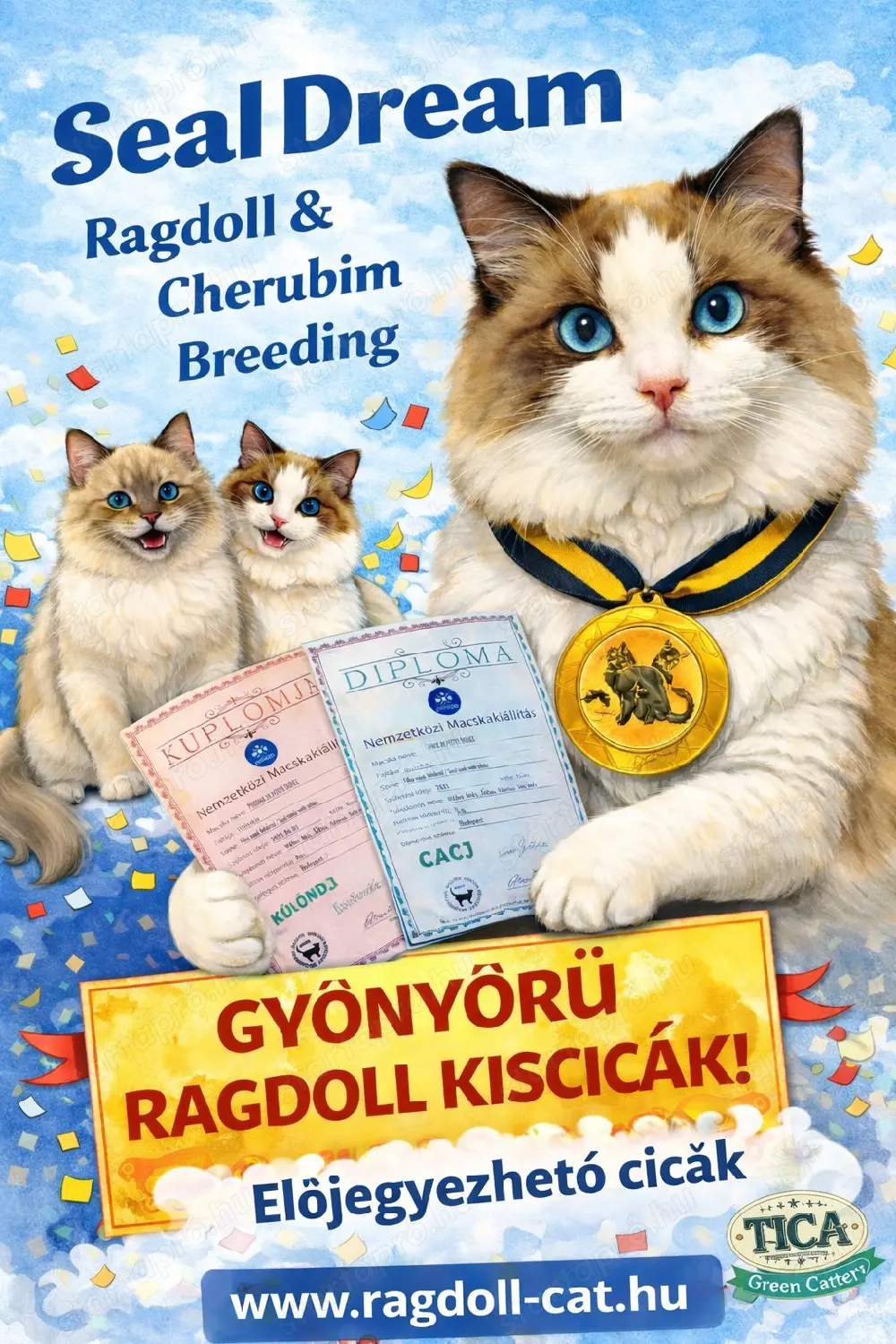 Cherubim (színes Ragdoll) 4 nap múlva sorsolás