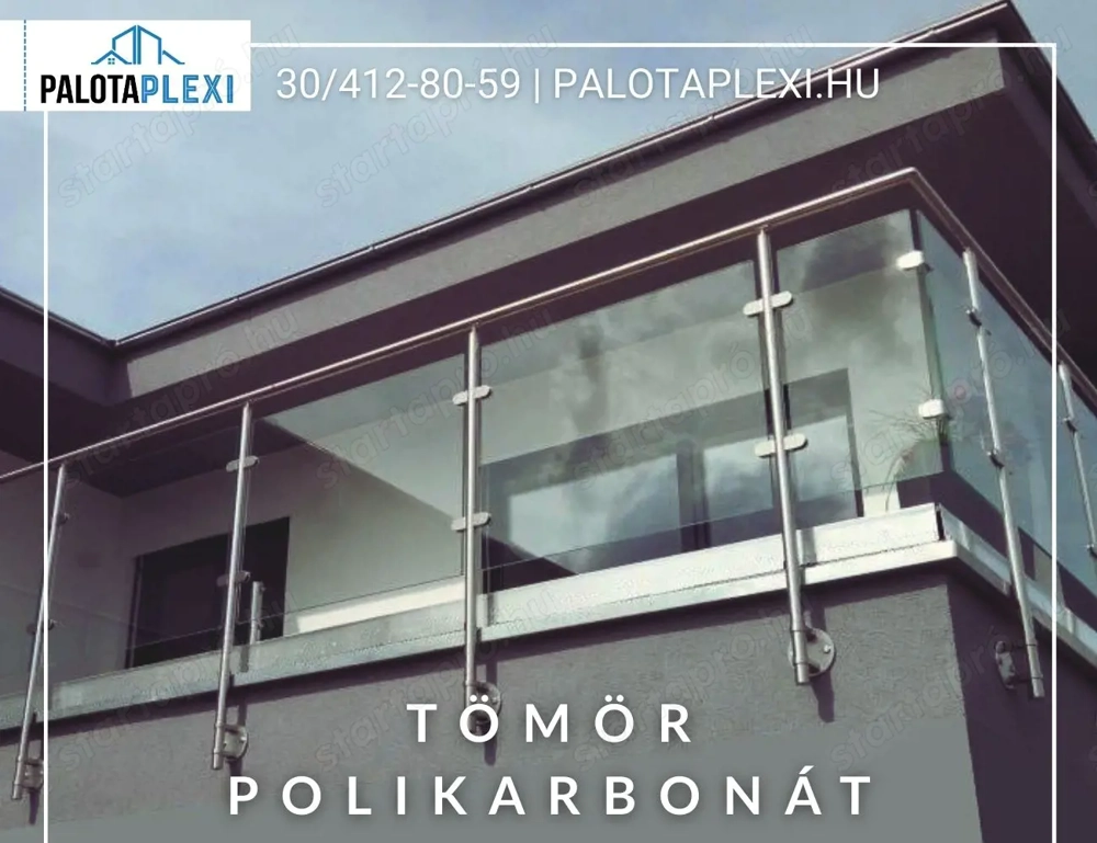 5mm | tető - korlát - ablak | tömör polikarbonát