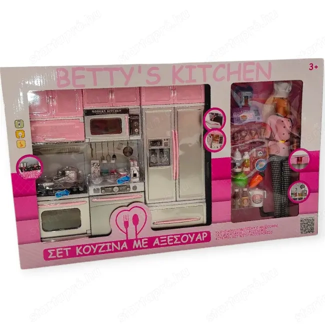 Gyönyörű konyhabútor szett babával   ideális játék és szórakozás
