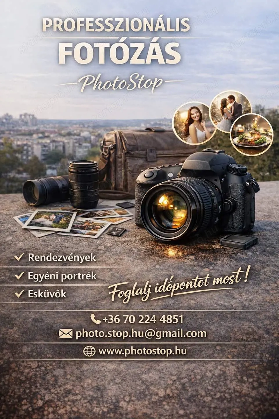 Fotózás: Redezvény, Portré, Esküvő