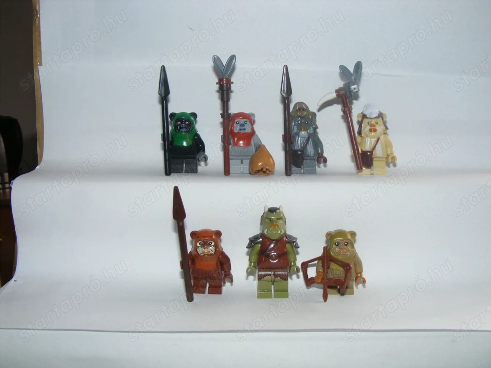 Lego Star Wars figurák Ewok maci Pablo Wicket figura + Gamorrai Őr 7db ÚJ