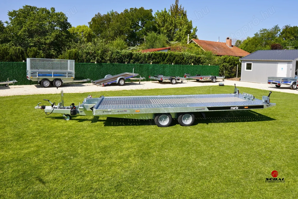 Új billenős autószállító utánfutó (470x200cm - 3000kg) akciósan bruttó 2.745.000 Ft 