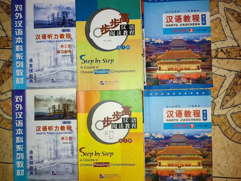 Kínai nyelvoktató tankönyv és munkafüzet szettek 1-2-3. egyben vihető 