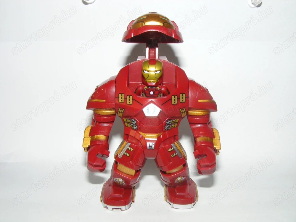 Lego Szuperhős figurák Vasember Nagy Hulkbuster Mech + kis Iron man figura ÚJ