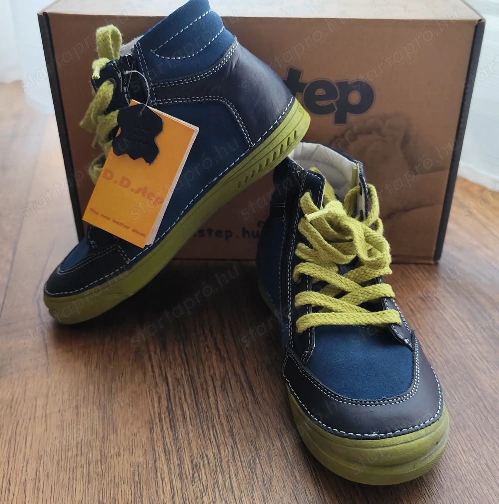 Új bőr 31-es DDStep magasszárú cipő 