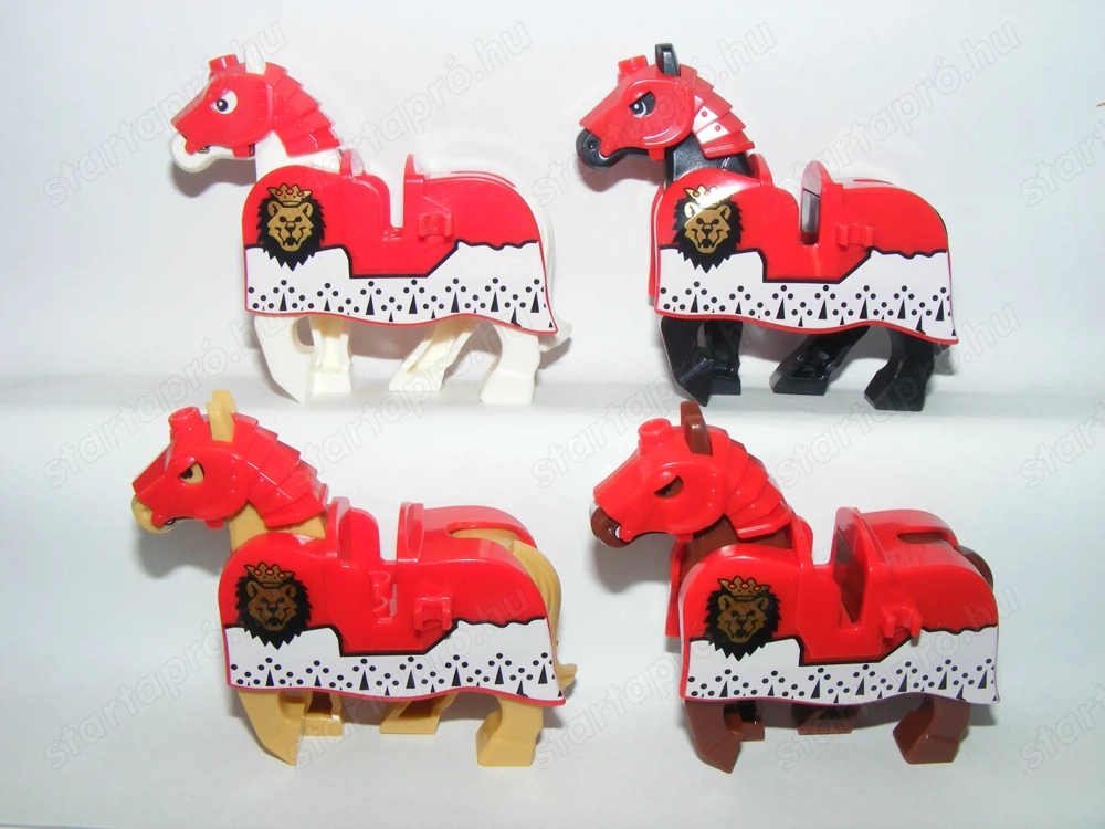 Lego Castle állatok Ló lovak King Leo Oroszlános harci ló 4db vegyes ÚJ