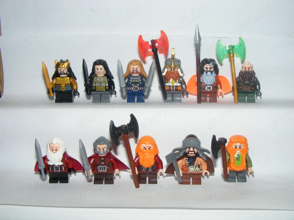 Lego Gyűrűk Ura Hobbit Törp figurák Dwalin Balin Bifur Bombur Thorin figura 11db