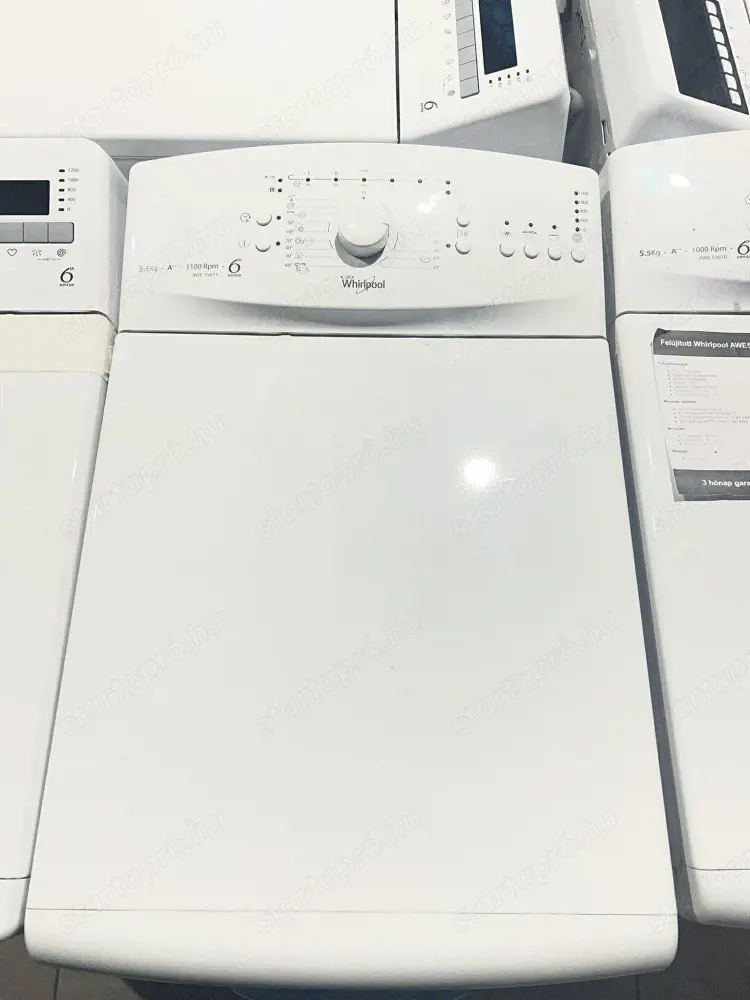 Használt Whirlpool AWE55611 Felültöltős Mosógép [H17579] 1-3 hónap garanciával