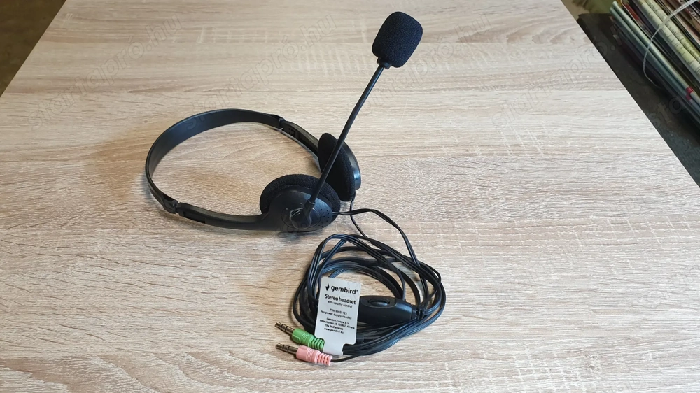 Mikrofonos fejhallgató eladó, 3,5mm jack dugós