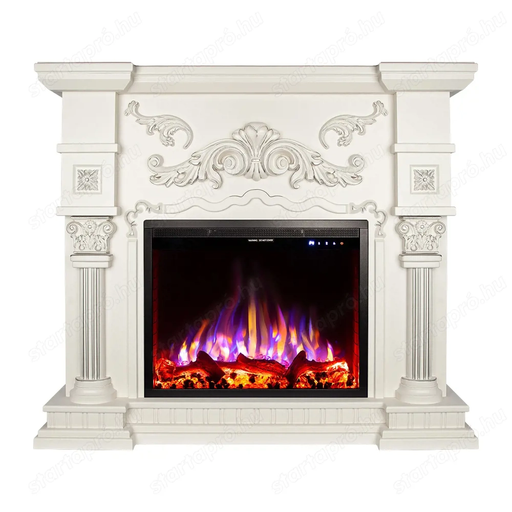 Elektromos kandalló Miraj & Maximus, Art Flame, 1250x1500x350 mm, 1500 W, 3 lángszín, 5 lángfényessé