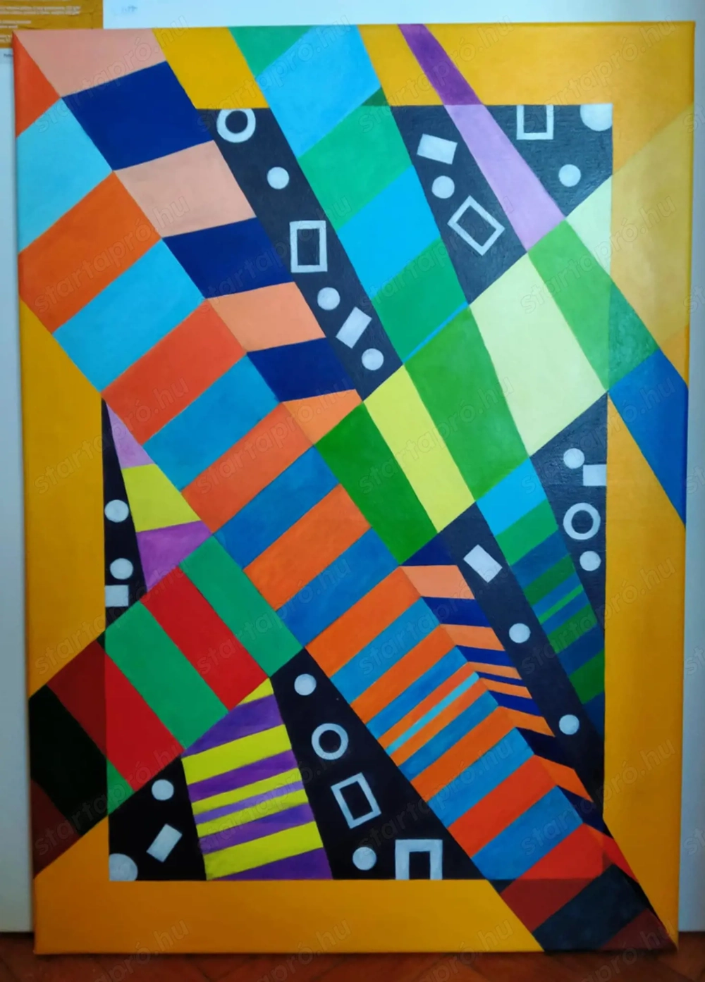 Merengés, akril absztrakt vkép