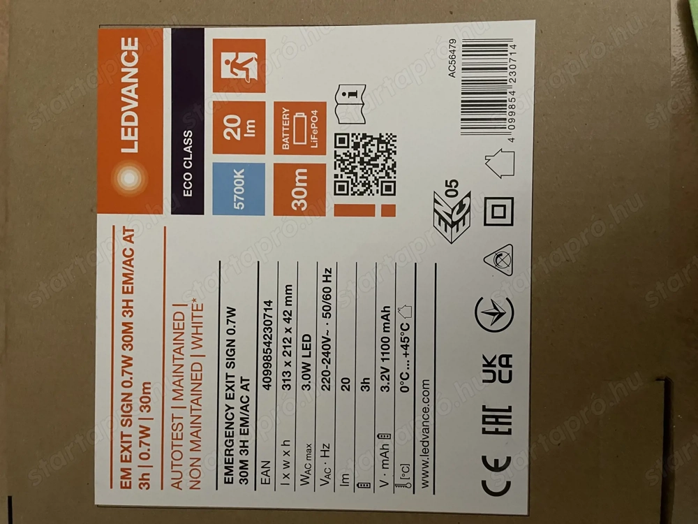 LED vészvilágit EXIT tábla