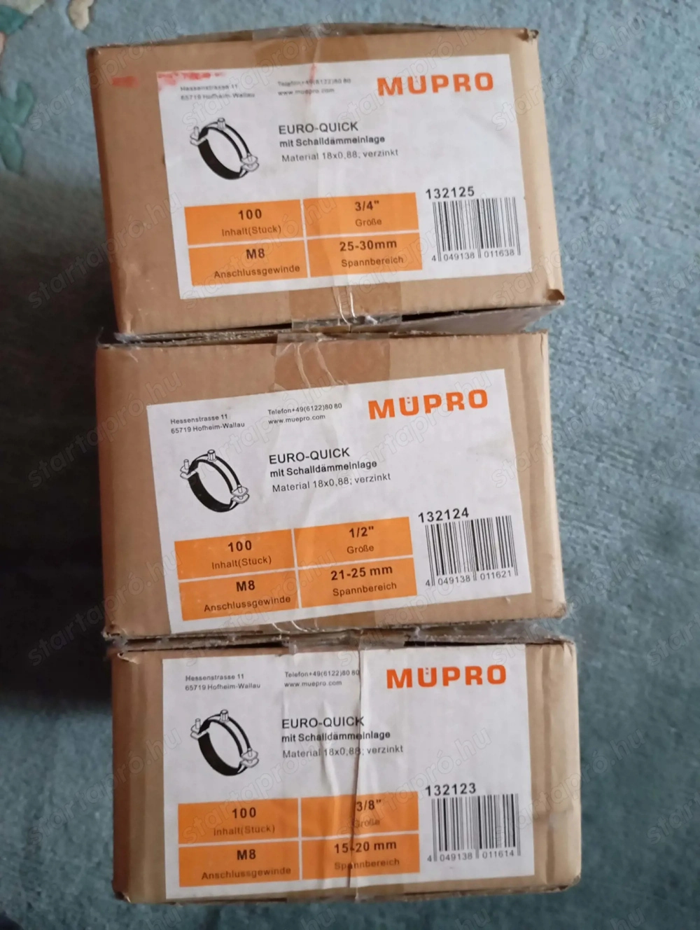 100 db. bontatlan Müpro 3 8" gumis bilincs eladó