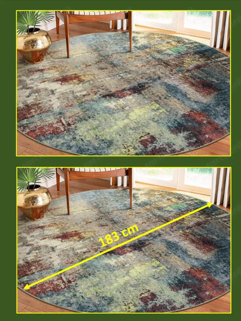 Új, eredeti Lahome modern abstract mintás, kerek+téglalap alakú  szőnyeg 