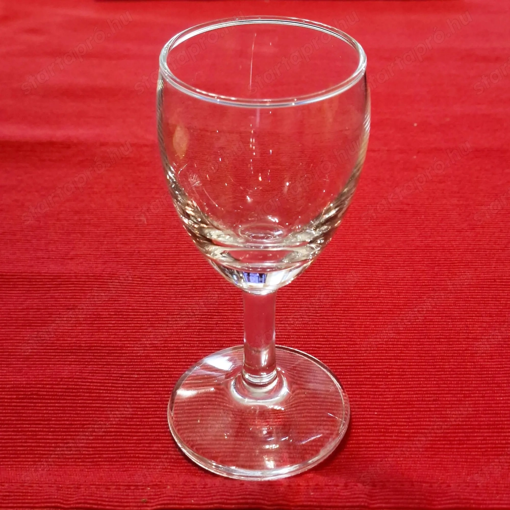 Üveg 60-55-130 mm méretű talpas pohár, eladó