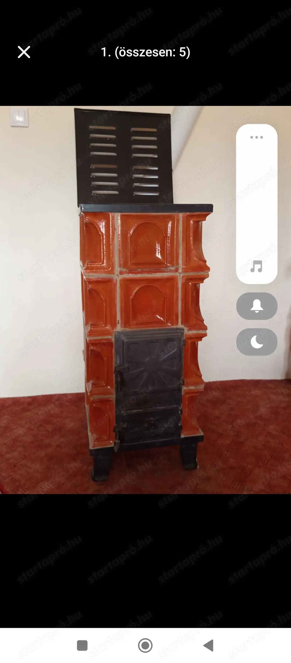 hordozható cserépkályha eladó 