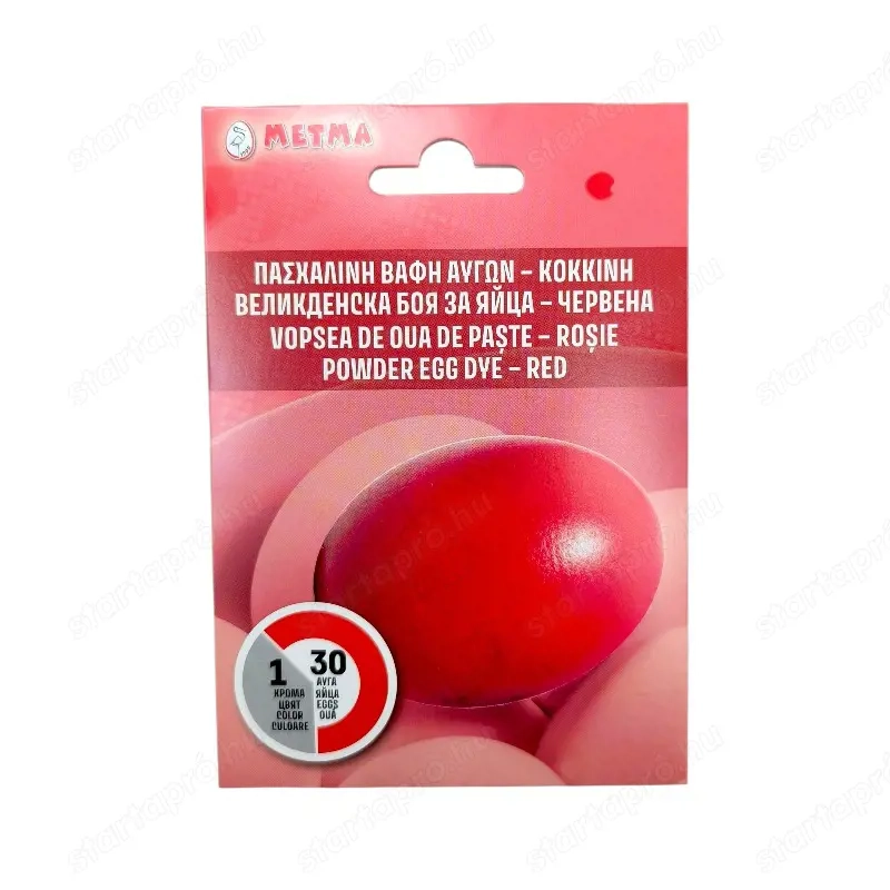 Piros tojásfesték húsvéti tojásokhoz 30 db