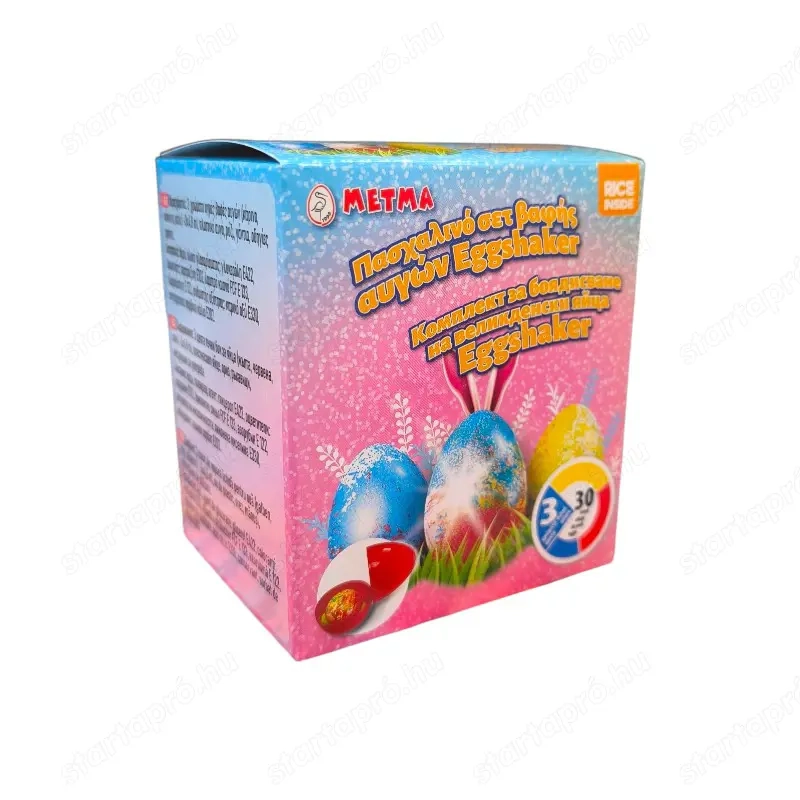 Kreatív tojásfesték készlet rizzsel és műanyag tojással