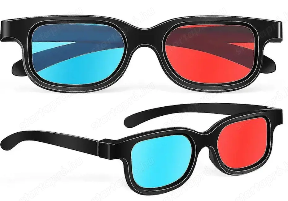3D szemüveg piros-kék lencsék 15.30x4.10cm új