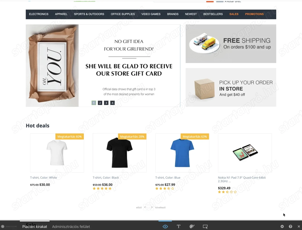 Saját tulajdonú webáruház eladó nagy értékű domainnal. 1.000.000.-Ft