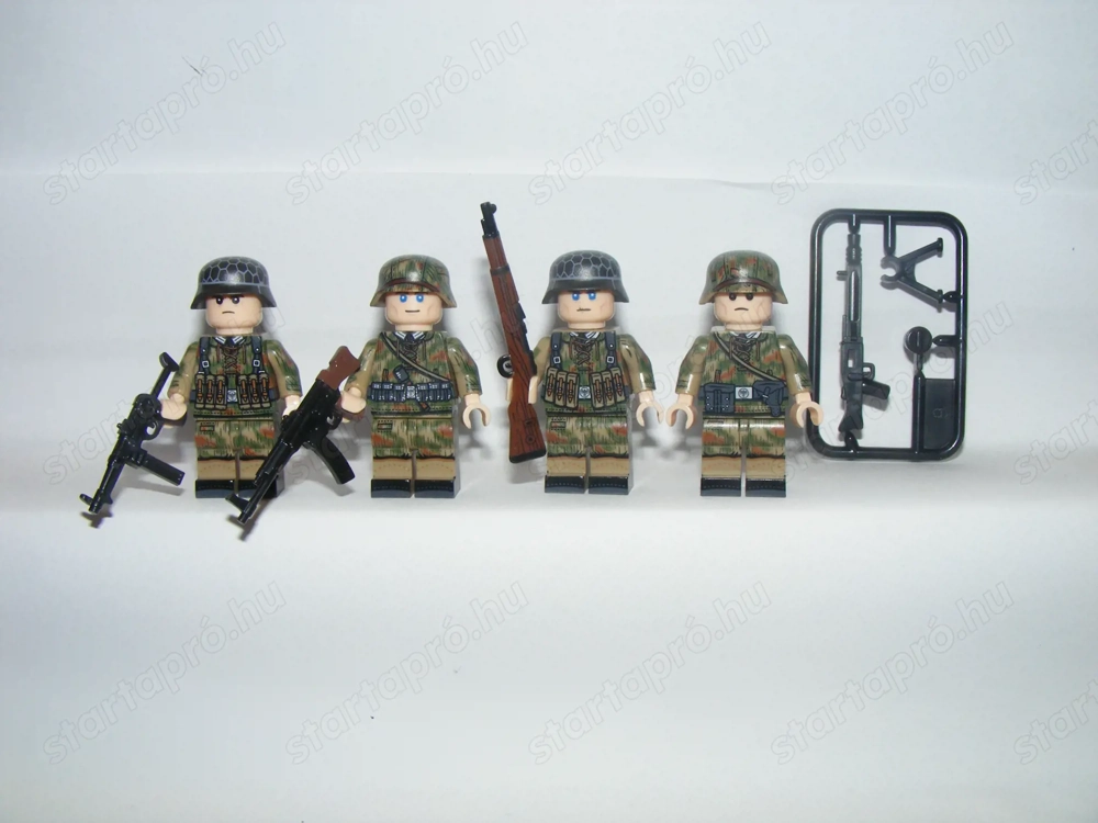 Lego 2. Világháborús Német Mocsári Álcás 43. légierő MP40 STG44 MG42 katona ÚJ