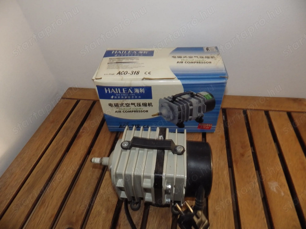 Hailea akvárium levegőztető kompresszor légpumpa, ACO-318 60l min  Siófok 