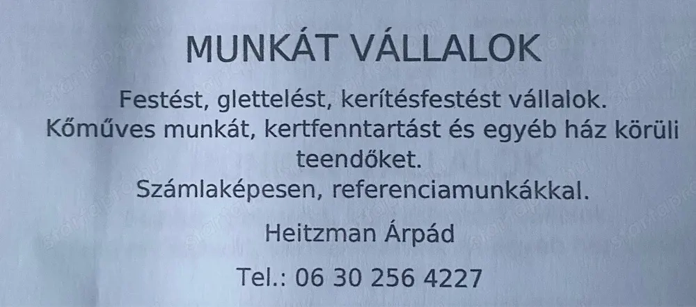 Munkát vállalok!