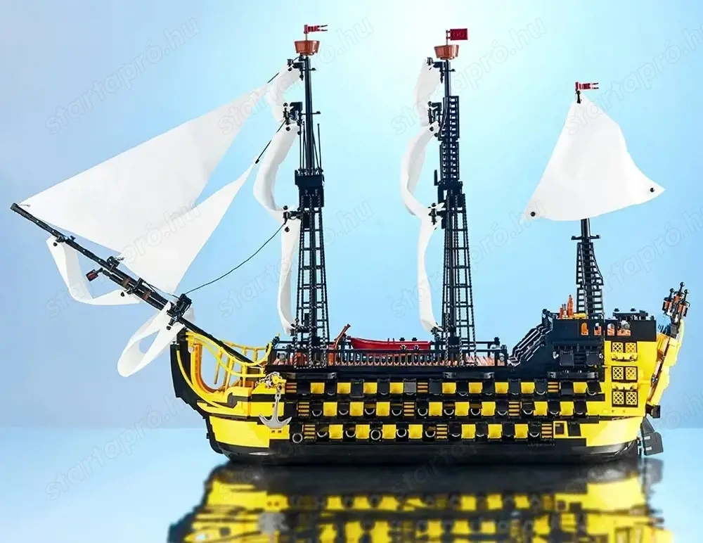 Lego komp. Creator Icons Karib Tenger kalózai HMS Endeavour hajó 2500db 74db ágyú Lepin ÚJ