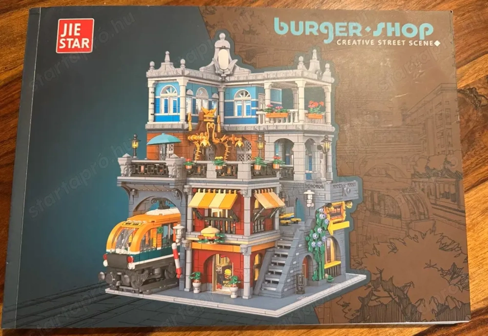 Lego komp. Creator Icons Burger Shop és metró moduláris ház 3290db Lepin ÚJ